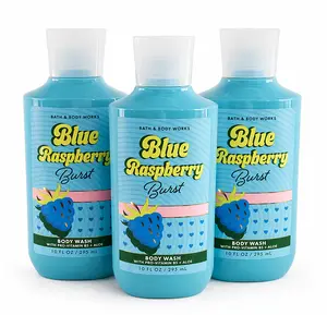 BLUE RASPBERRY BURST Bath & Body Works Body Wash 3-Pack - 10 oz Each