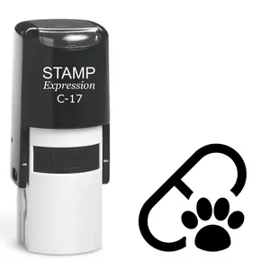 Dog paw with band-aid Self Inking Rubber Stamp (SH-64004)