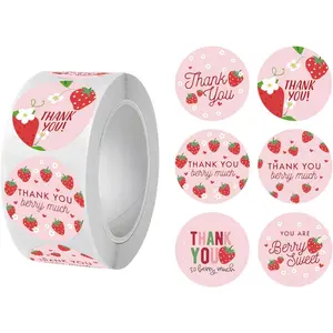 500 count Strawberry Thank You Labels 6 Designs Sweet Berry Much Stickers  Fruit Envelope Seals for Party Dessert Prescent Packing Supplies -  (1 inch)