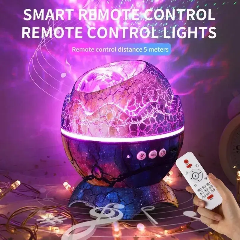 Dinosaur Eggshell Star & Galaxy Projector  Bluetooth Speaker