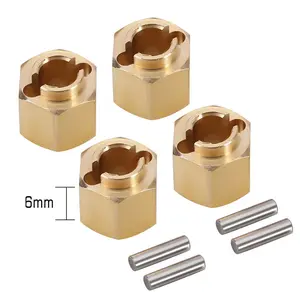 INJORA 4PCS 5/6/7/10mm Brass Wheel Hex Hub Extenders for 1/18 TRX4M (4M-02)
