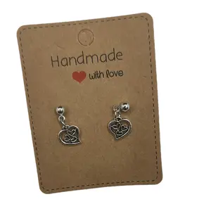 Heart Earrings - Handmade with Love, Silver Finish, Simple Design, Ideal for Everyday Wear