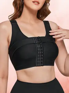 Women's Recovery Shapewear Bra - Seamless Front Closure Posture Corrector Top with Gentle Breast Support, Soft Compression Post-Surgery Shaping Underwear Comfort Fabric