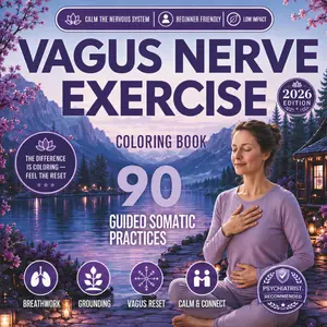 Vagus Nerve Exercise Coloring Book: 90 Gentle Somatic Practices to Soothe, Energize & Bond — Breathwork + Movement + Cozy Animal Coloring for Calm, Vitality & Real Connection (Daisy & Co. Wellness)