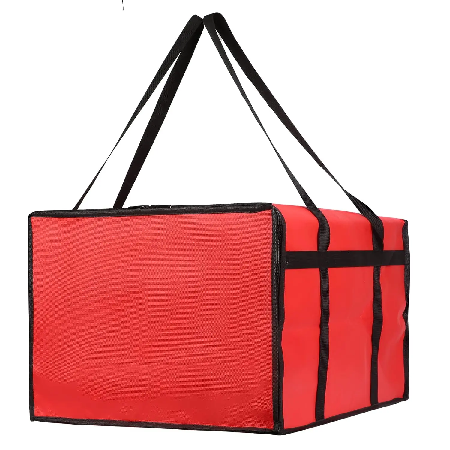 Insulated Pizza Delivery Bag, 20" x 20" x 14" Pizza Warmer Bags for Carry Hot, Rideshare Delivery Bag, Food Warmers for Parties, Pizza Carrier for Commercial Drivers, Red, 1-Pack