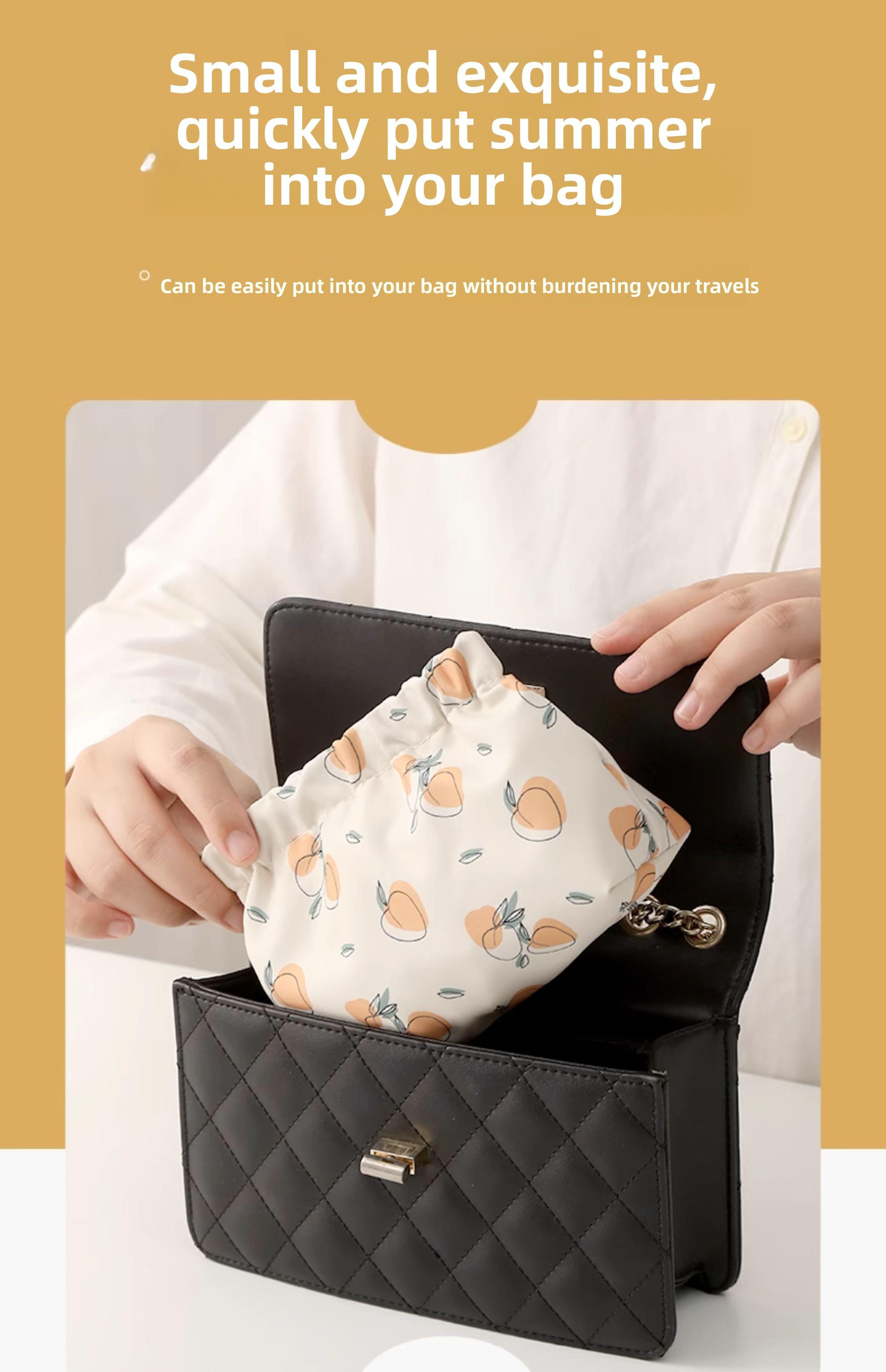 Self-Closing Waterproof Makeup Bag - Shrapnel Storage Bag for Girls with VITALITY Design