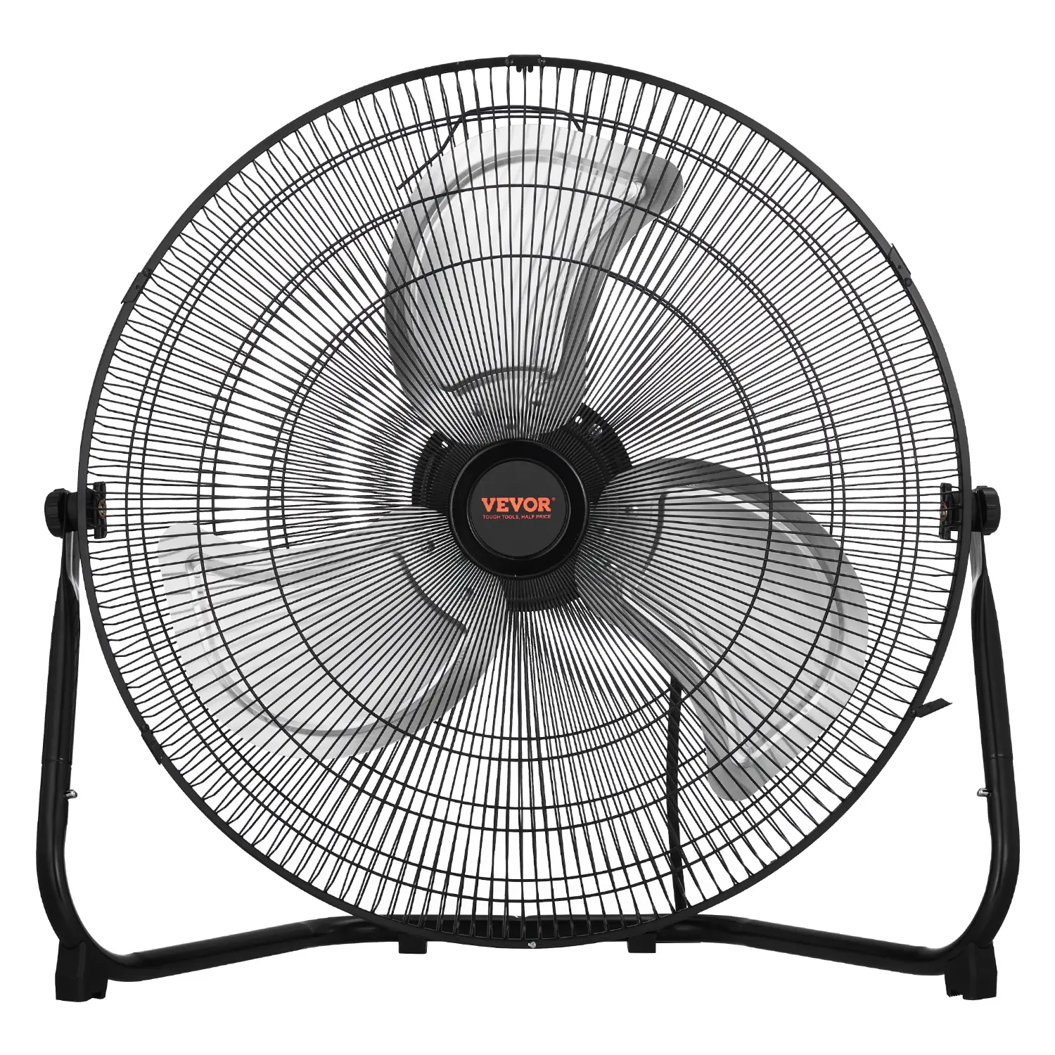 VEVOR 2 PCS Floor Fans, 3 Speeds High Velocity Heavy Duty 20 Inch Industrial Fan, 4800 CFM 360° Adjustable Tilt 21.33 ft/sec Airflow Large Metal Fan, for Gym, Home, Garage, Commercial Shop & Bedroom
