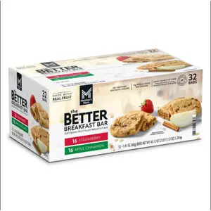Member's Mark Better Breakfast Bars 32 ct Strawberry & Apple Cinnamon Flavors Soft Baked Fruit Filled Bars Made with Real Fruit