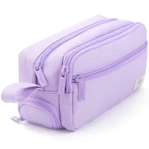 High-End Oxford Fabric Pencil Case, Durable Four Compartment Large Capacity, Easy Storage for Office Supplies, Essential School Bag