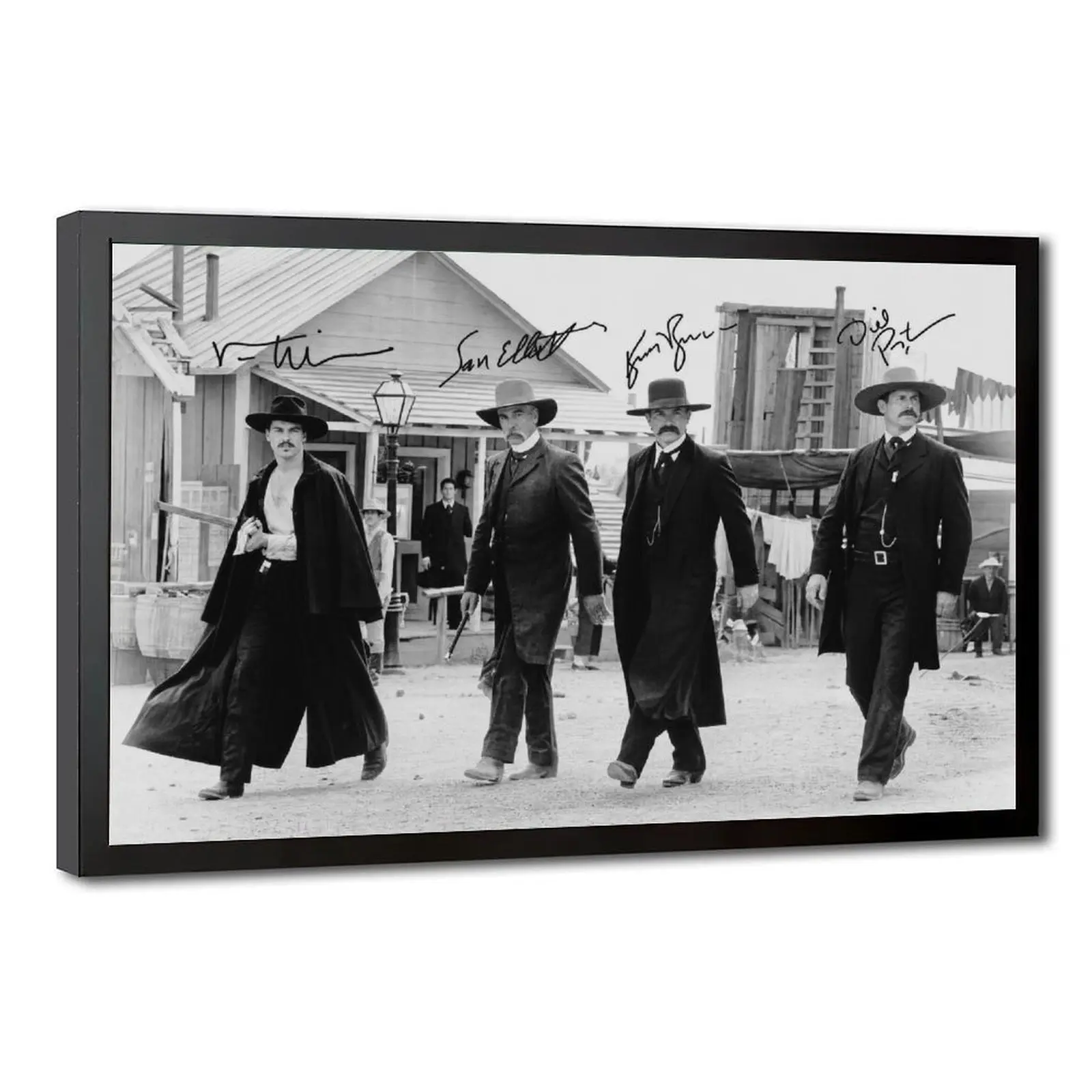 Tombstone Inspired Western Cowboy Canvas Wall Art, Wyatt Earp & Doc Holliday Poster, Rustic Ranch Decor, Vintage Western Artwork for Man Cave, Cabin & Living Room