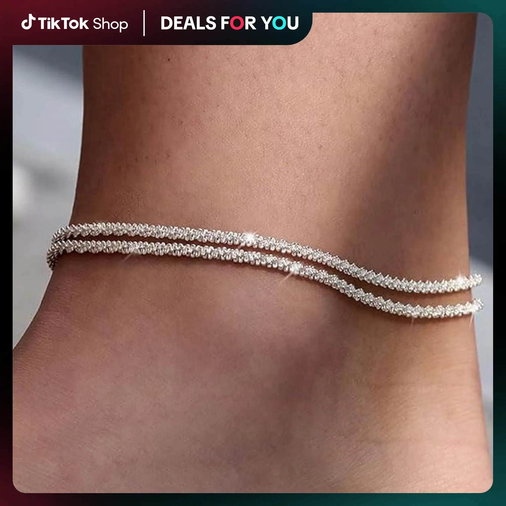 TEWIKY Dainty 14K Gold Plated Layered Waterproof Anklet For Women Adjustable Womens Anklet Set Stackable Figaro Beaded Cuban Link Anklets Daily Clothi