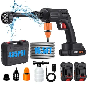 Dazone 435PSI Cordless Pressure Washer Spray Gun Battery Powered Handheld 6-in-1 Nozzle Portable Car Cleaner With Case for Car Home Garden Patio