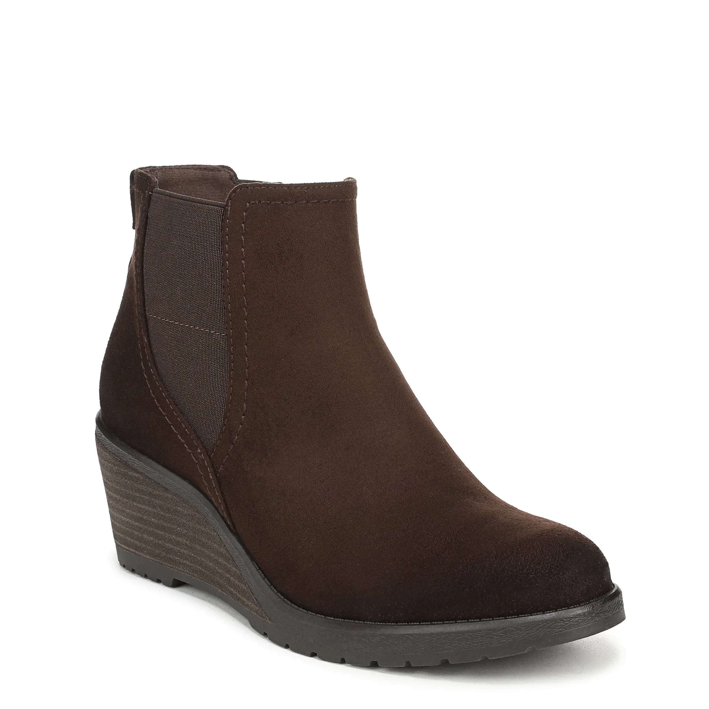 Dr. Scholl's Women's Camden Chelsea Ankle Boots - 2.5" Wedge Heel, Sustainable Microfiber Recycled Plastic Upper, Cushioned Insole, Side Zipper, Easy Zip-On, Medium & Wide Widths, Comfortable Heels