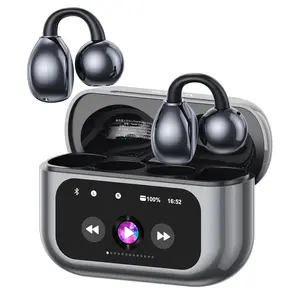 Clip On Earbuds with Touchscreen Case , Wireless Open Ear Headphones for Glasses Small Ears,Bluetooth 6.0 Support 175 Languages No Subscription , 40h Battery Life，Lightweight 4.1g, IPX7 Waterproof , Earbuds for Running Work Out,Black