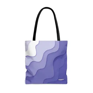 Berry Caye Purple Wave Tote Bag - Stylish and Durable for Travel