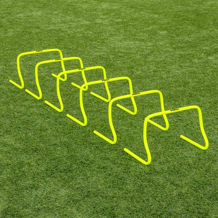 FORZA Speed Agility Training Hurdles – 6 Pack, Multi-Sport Speed, Footwork & Plyometric Training Equipment, 6, 9, 12, 15 & 18 Inch Heights