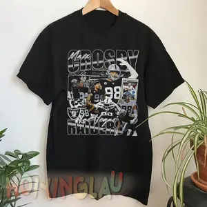 Maxx Crosby Vintagetyle Bootleg , Maxx Crosby , Vintage 90s Graphic Oversizedport , Football Bootleg . Tshirt Unisex