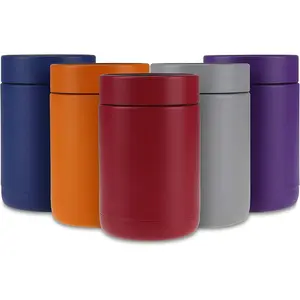 Stainless Steel 12Oz Vacuum Insulated Can and Bottle Cooler | Double Wall Can Cooler for Cans and Bottles | Copper Plated Can Chiller and Metal Cooler | Crimson Red