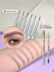 SHEGLAM Ultra Slim Eyebrow Pencil – Chocolate | Waterproof Long-Lasting Brow Pencil, Natural Hair-Like Strokes, Precision Eyebrow Makeup for Women