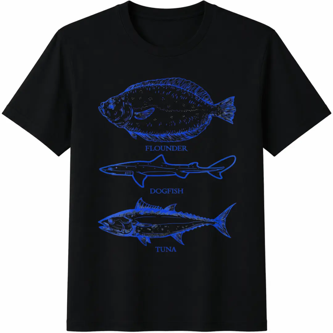 Subtle Anti Trump Fishing Shirt For Men FDT Anti Maga Mens Fishing Shirt Flounder Dogfish Tuna Tee Shirt Resist Clothing
