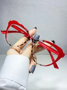 1 Pair Cat Eye Frame Eyeglasses, Minimalist Fashionable Flat Glasses, Anti-Blue Light Eyeglasses For Everyday Use, Fashionable Frames Glasses