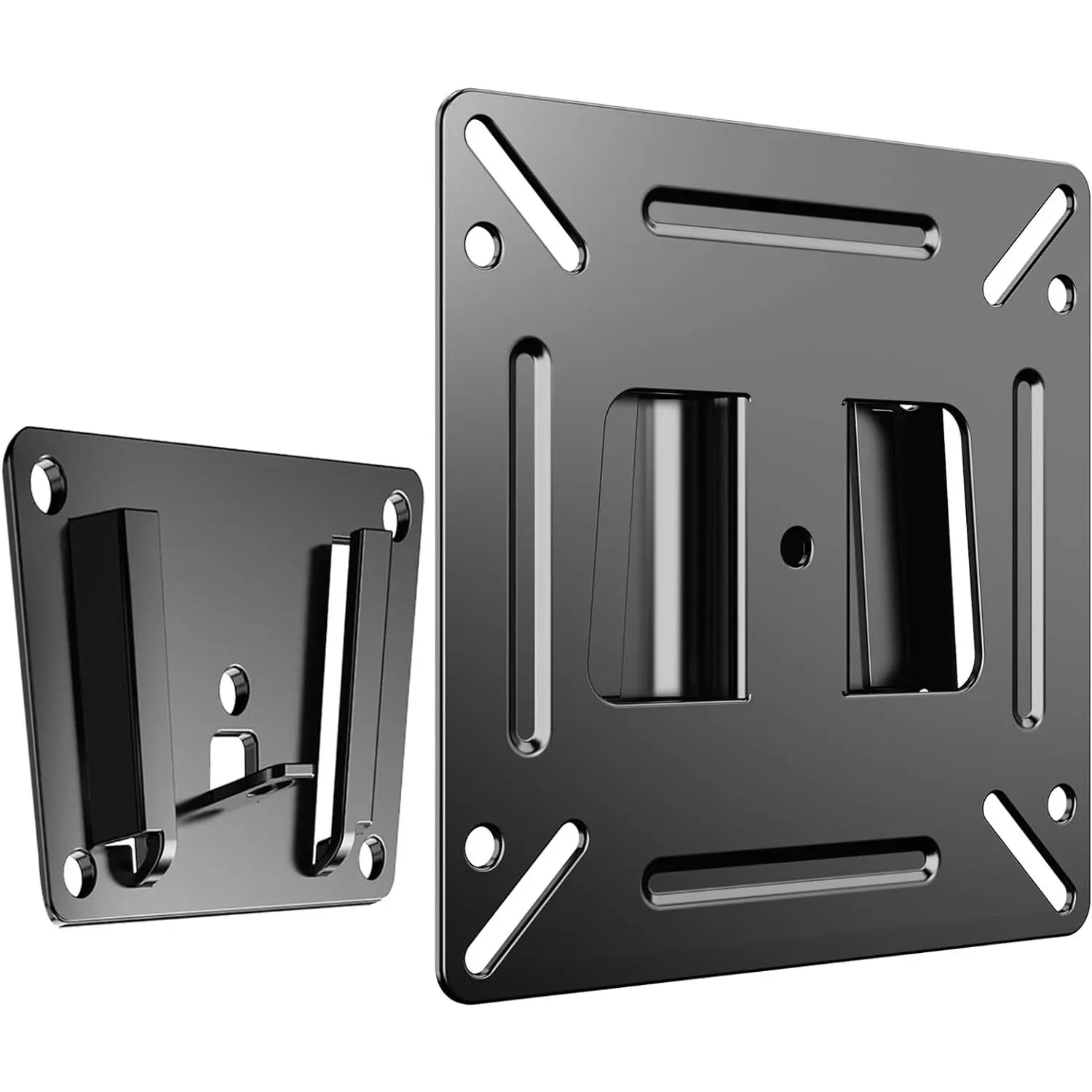 Monitor Wall Mount Most 14-24“ TVs Computer Universal Low Profile RV TV Wall Mount VESA Up to 100x100mm Max Weight 30lbs Fits 15 19 20 22 23 Inch Camper Small Monitor Mount Bracket springtok
