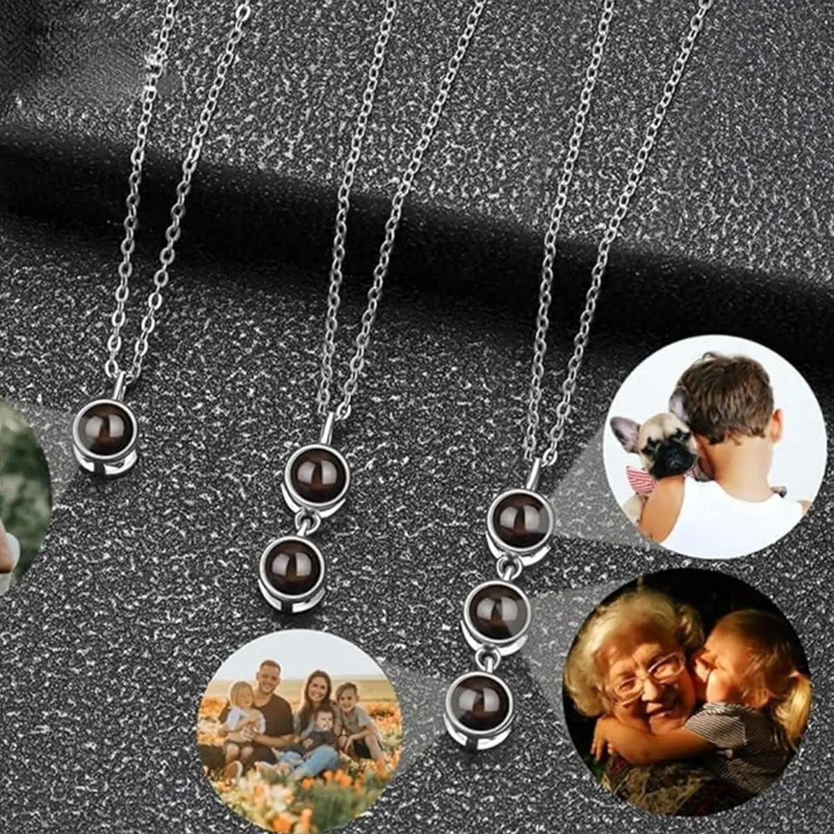 Personalized Projection Locket Necklace, Custom Photo Pendant, Picture Charm Keepsake, Pet Photo Necklace, Unique Custom Pendant Gift