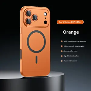 Lens Ring Protection New Model Compatible with iPhone 17 Pro Max Titanium Metal Spring Buckle Phone Case Magnetic Full Coverage IP16 Premium 15 Matte 14