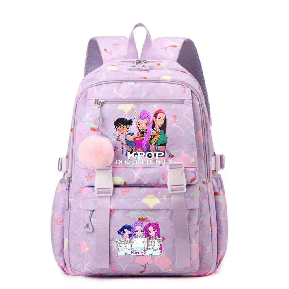 KPop Demon Hunters Backpacks Lightweight Laptop Teens School Bags Women's Girl's Kids Schoolbags Children's School Backpack