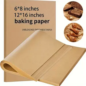 50pcs Food-Grade Baking Paper Sheets, Silicone Oil Resistant Non-Stick Absorbent BBQ Grill Liner Steamer Basket Tray Pad Kitchen Tools Bakeware Parchment Paper