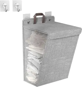 Laundry Basket Clothes Hampers for Laundry, Collapsible Laundry Hamper with Lid and Handles, Portable Dirty Clothes Basket for Laundry Room and Bedroom, Versatile Storage Basket Small Laundry Basket