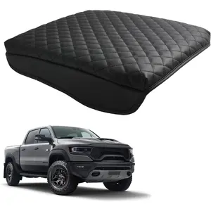 Center Console Cover for 2019-2026 Ram 1500 Center Console Cover, Armrest Cushion Pad Cover, PU Leather for 5th Ram 1500 Armrest Cushion Pad Cover Anti-Scratch for Ram 1500 Accessories