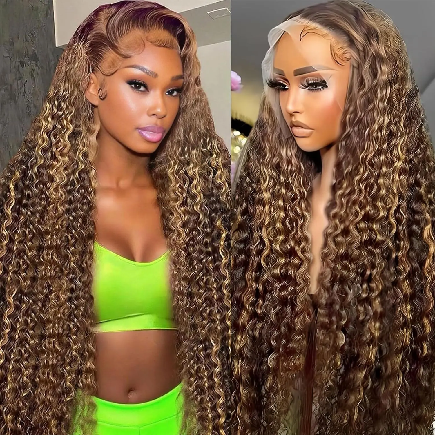 【Live Only】13x4 Deep Wave Frontal Wig Human Hair Pre Plucked Burgundy Deep Wave Wig for Women Deep Wave Lace Front Wigs Human Hair