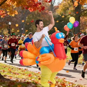 Inflatable Turkey Costume for Adults - Thanksgiving & Halloween Inflatable Outfit for Men & Women
