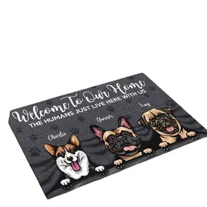 Personalized Dog Doormat, Custom Doormat, Welcome To Our Home Doormat, Dog Mat, Welcome Mat, Dog Lover Gift, Housewarming Gift