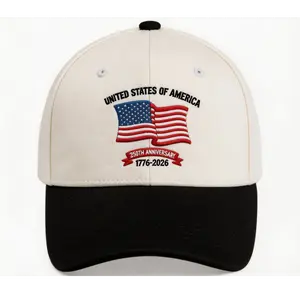 United States of America 250th Anniversary Hat, USA Flag Embroidered Cap 1776–2026, Patriotic Fourth of July Gif Trucker Hat