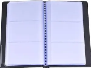 Business Card Book Holder Name Card Organizer Professional Office Journal Organizer Holds 240 Cards - Black
