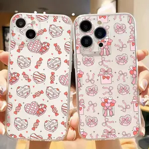 Sweet Marshmallow Heart Painting Couples Phone Case A231 for iPhone 16/15/14/13/12/11/Plus/Pro/Pro Max Series - Shockproof Case, Stylish Design