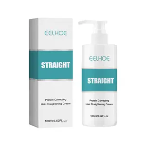 EELHOE Protein Correcting Hair Straightening Cream Smoothes Frizz, Repairs Damaged Hair, No-straightening Smoothing Hair Cream gel essence Haircare