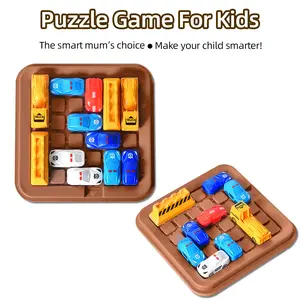Kids Car Parking Slide Puzzle Toy - Move Out the Car Huarong Dao Logic Thinking Training Math Brain Teaser Educational Game