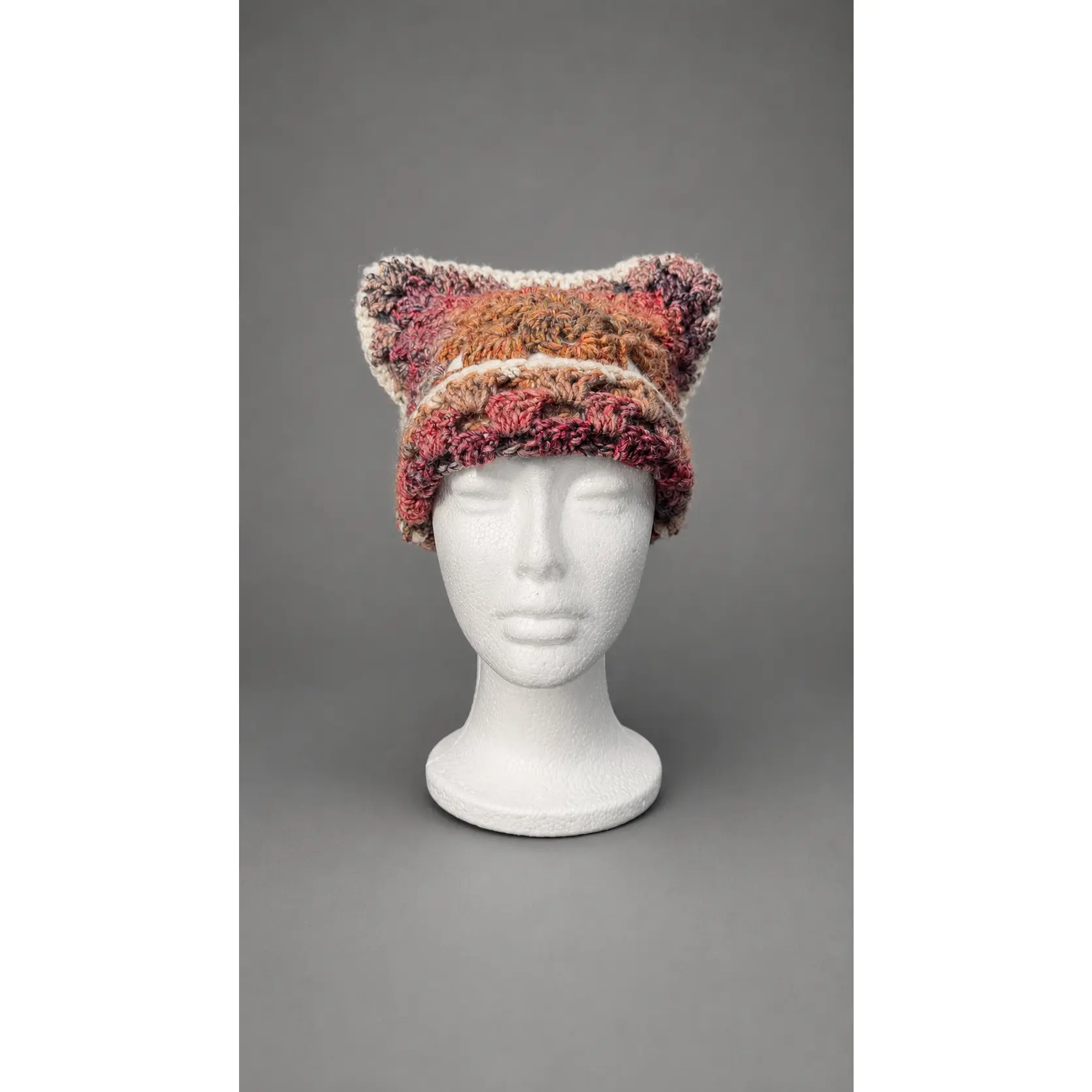 Granny Square Cat Ear Beanie