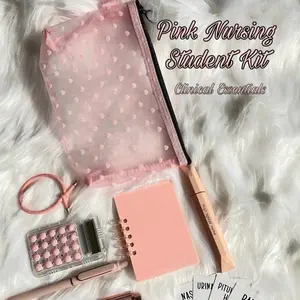 Pink Nursing Student Kit | Clinical Essentials Pouch, Pen, Calculator, Highlighter