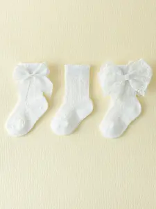 3 Pairs Summer Mesh Lace Big Bow Baby Princess Ankle Socks, Perfect for Baby First Birthday, Hundred Days, Formal, Socks Set