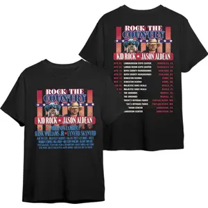 Rock The Country T-shirt, Kid Rock & Jason Aldean 2024 Tour Shirt, Music Tee