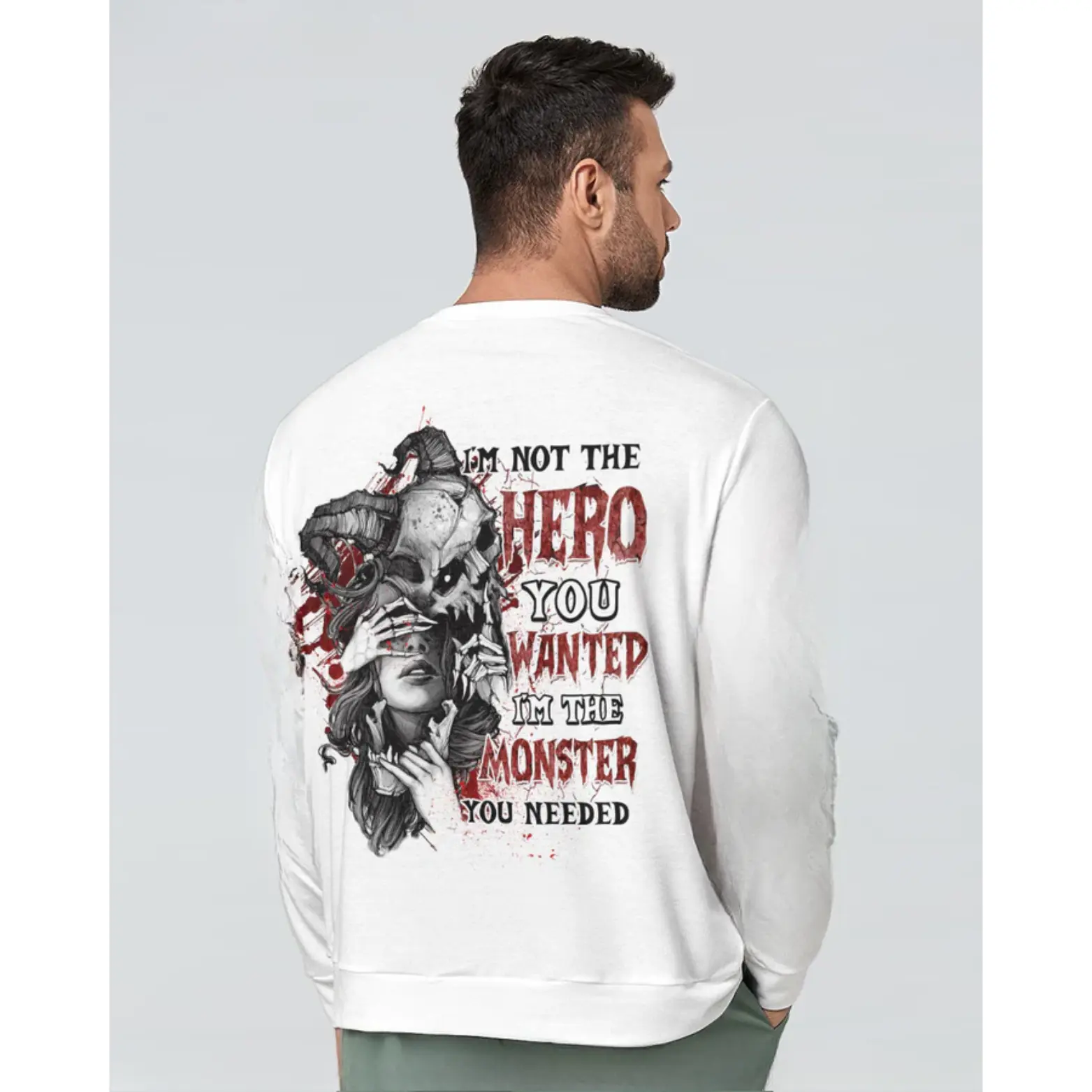 Gildan Men's Classic Fit Round Neck Menswear Casual T-Shirt - Unisex Expandable Cotton Top with "I'M NOT THE HERO YOU WANTED" Graphic, All-Season Casual Streetwear (Also Available as Sweatshirt, Hoodie), Casual T-Shirts