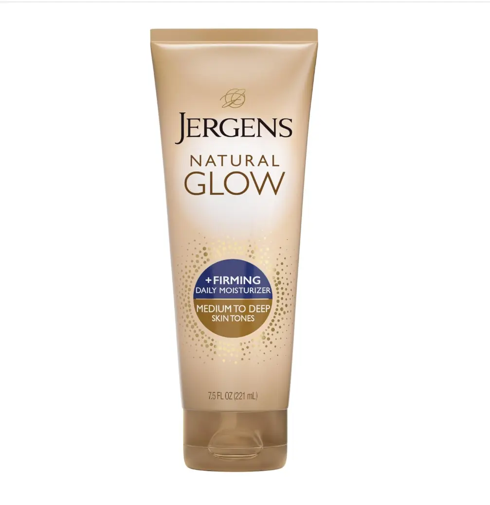 Jergens Natural Glow + Firming Daily Moisturizer, Medium to Tan Skin Tones, 7.5 oz