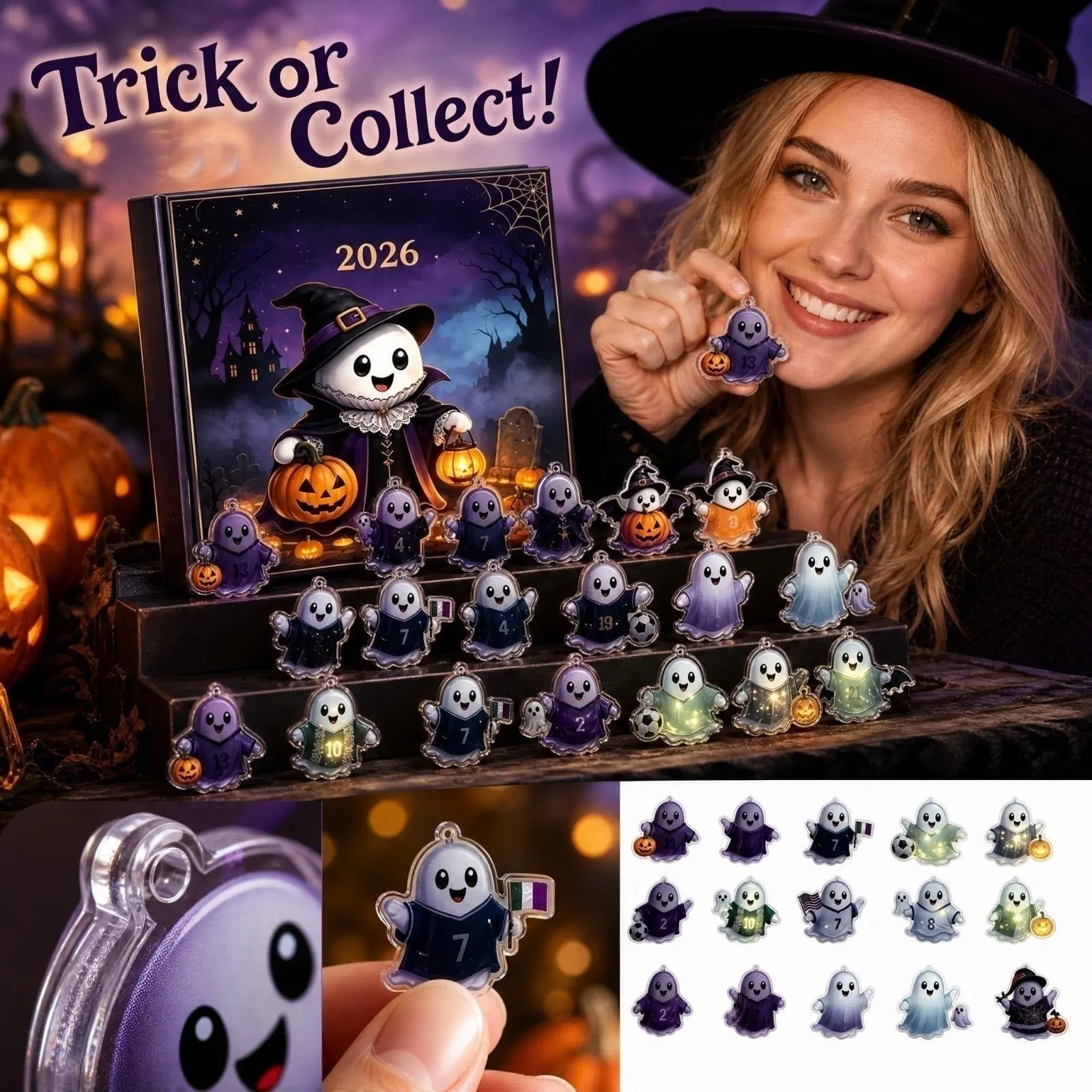 Halloween Advent Calendar 2026 Countdown Gift Box 2026 Halloween Haunted House Surprise Set Cute Spooky Characters Halloween Decor Birthday Presents backtoschool