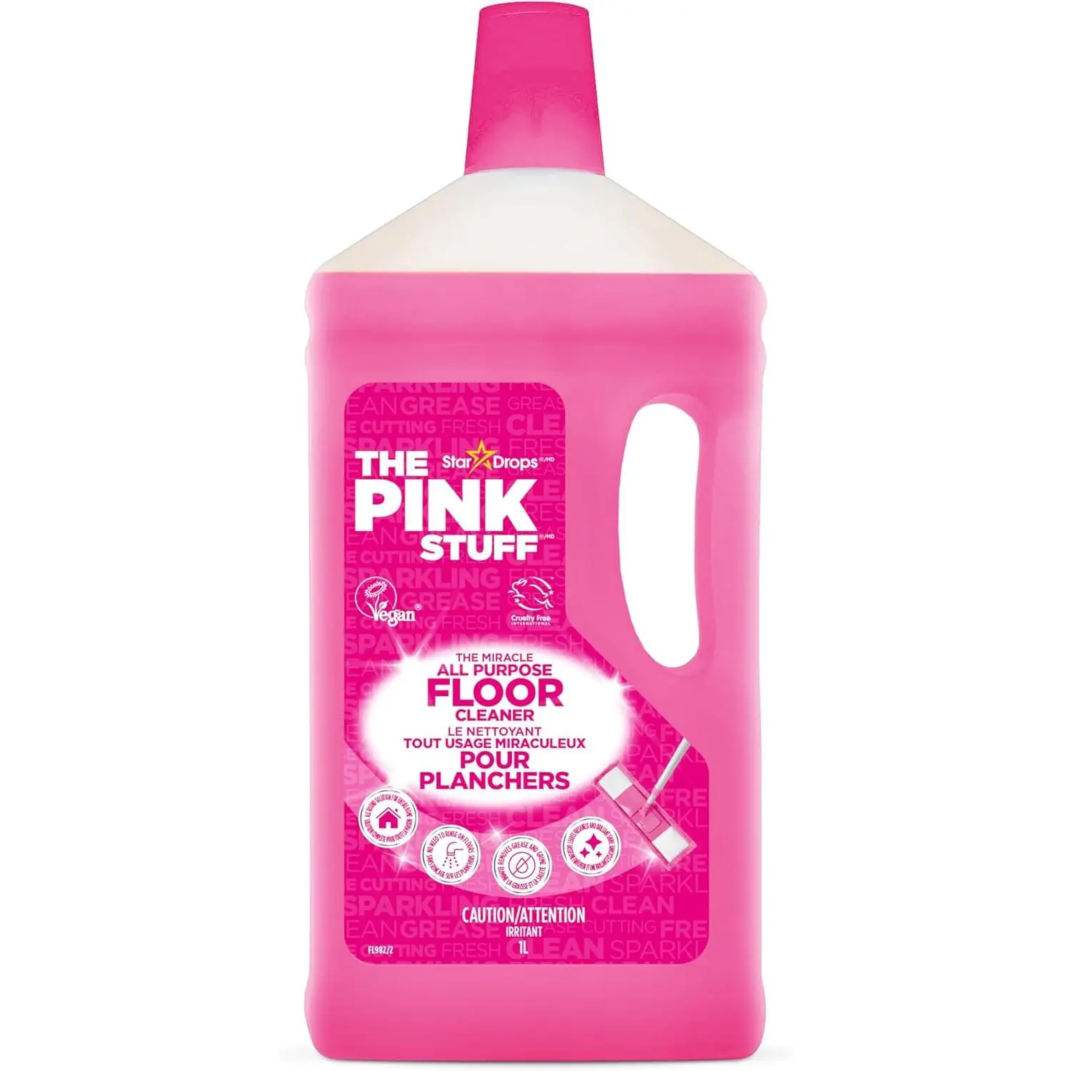 Stardrops The Pink Stuff Household All-Purpose Floor Cleaner - Fresh Cleaning Solution, 33.8fl oz