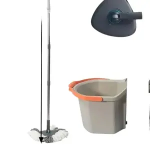 Mops with Bucket - Brown Split Cleaning Total Sparkle Removable Mop Pedal for Spinning Detachable Buckets Cleaning Tool