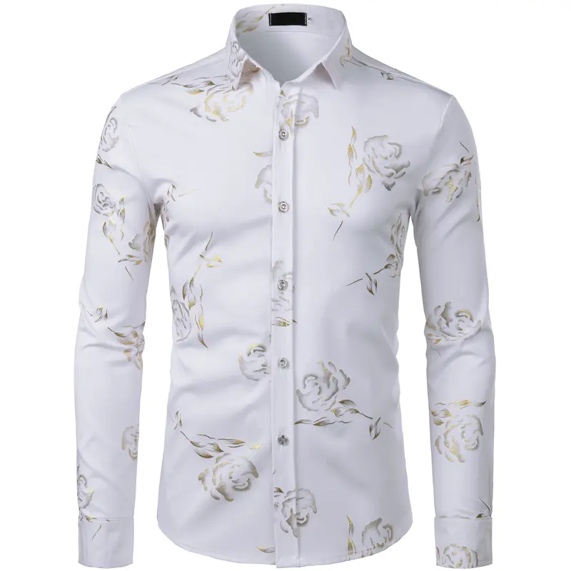 men's rose gold dress shirt VASTRAMAY Men's Rose Gold Silk Blend Ethnic Shirt 36 (Small) / Rose Gold